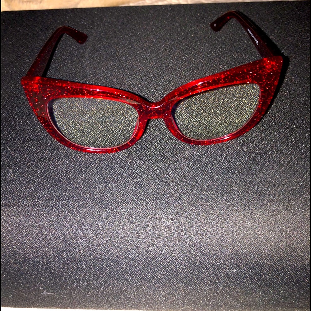 Voogume red w/sparkles reading glasses (3.0)w/case